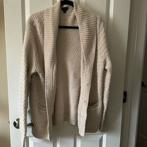 J crew cotton knit button up sweater size M